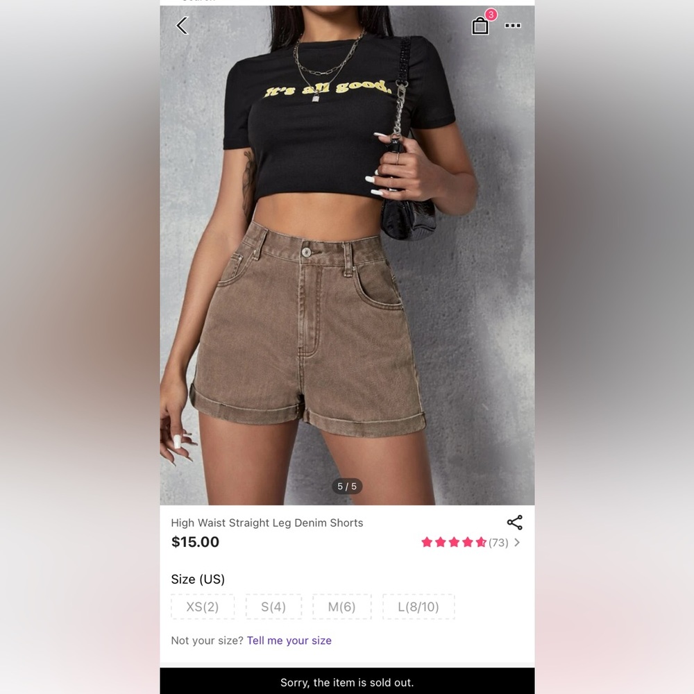 High Waist Straight Leg Denim Shorts